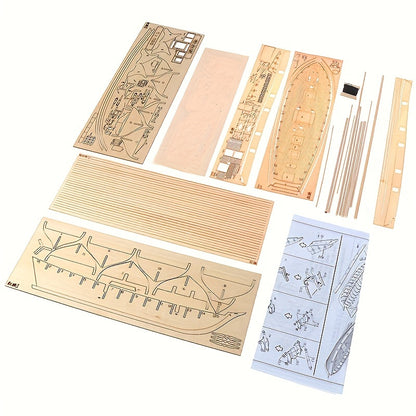 Houten Bouwpakket Klassieke Westerse Zeilboot "Harko" – Educatief & Decoratief Model
