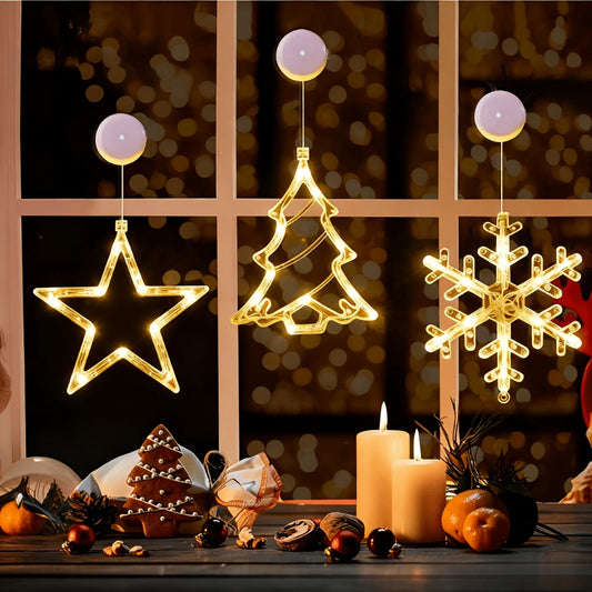 Kerst LED Decoraties – Ster, Sneeuwvlok & Boom Motieven