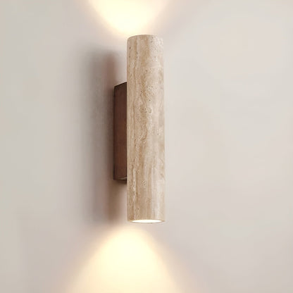 Wandlamp met travertin voorzijde