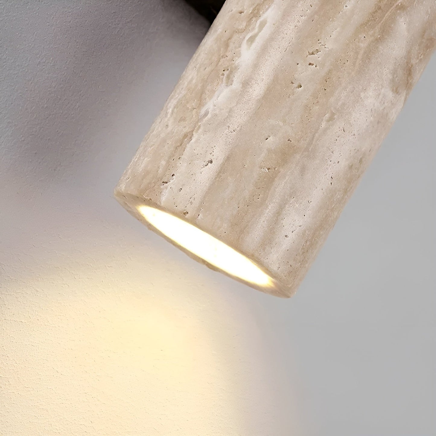 Wandlamp met travertin voorzijde