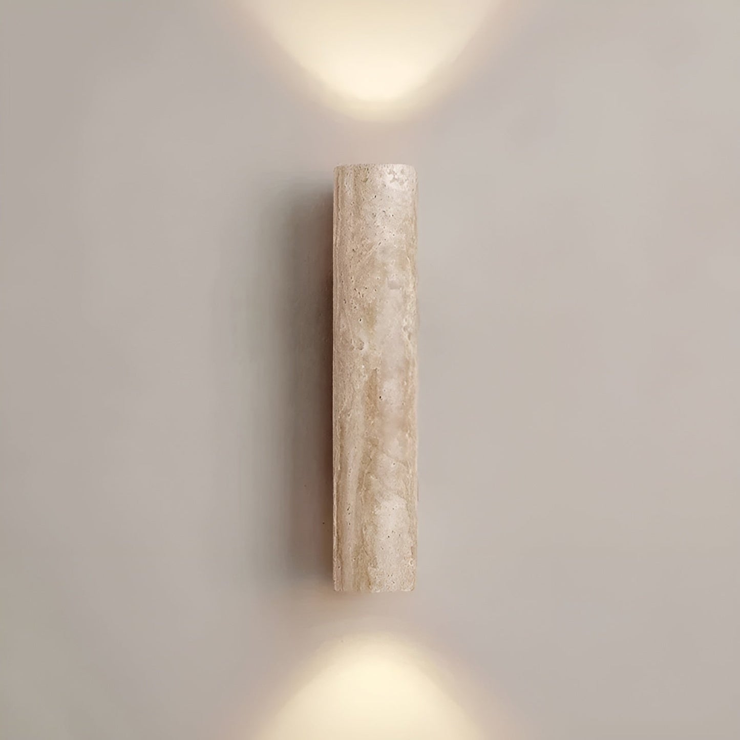 Wandlamp met travertin voorzijde