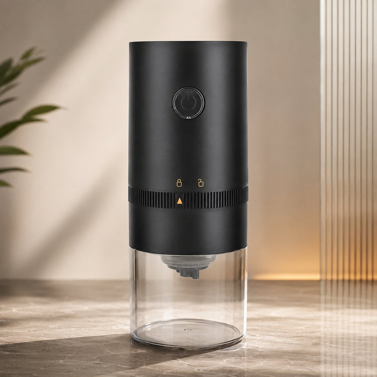 Elektrische Koffiemolen Met Instelbare Maalgraad En Compact Ontwerp Voor Dagelijks Gebruik