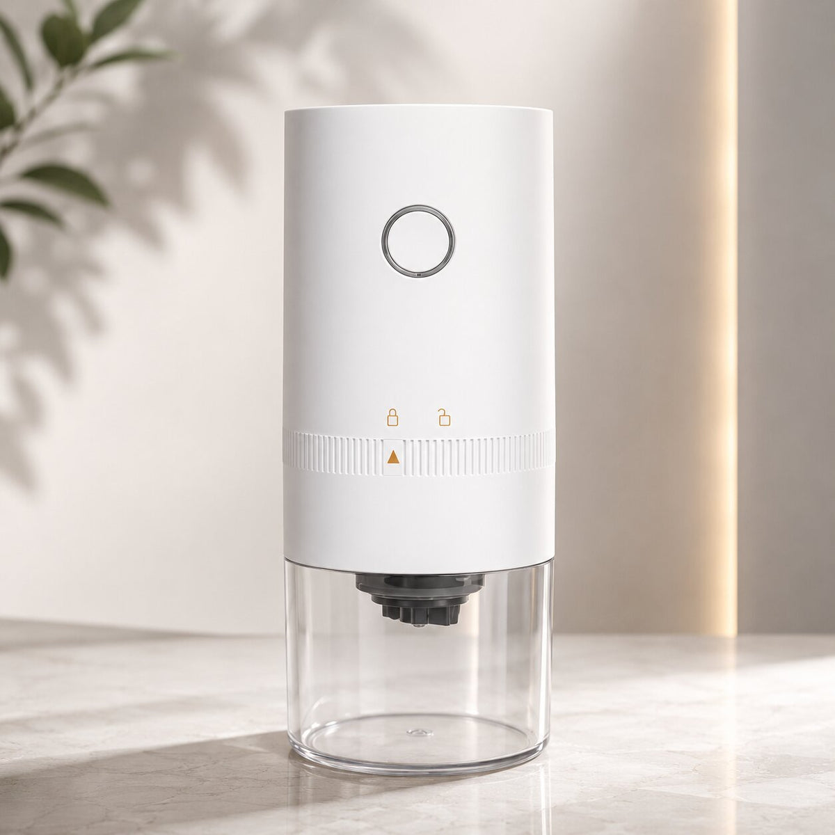 Elektrische Koffiemolen Met Instelbare Maalgraad En Compact Ontwerp Voor Dagelijks Gebruik