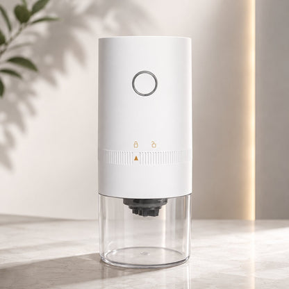 Elektrische Koffiemolen Met Instelbare Maalgraad En Compact Ontwerp Voor Dagelijks Gebruik