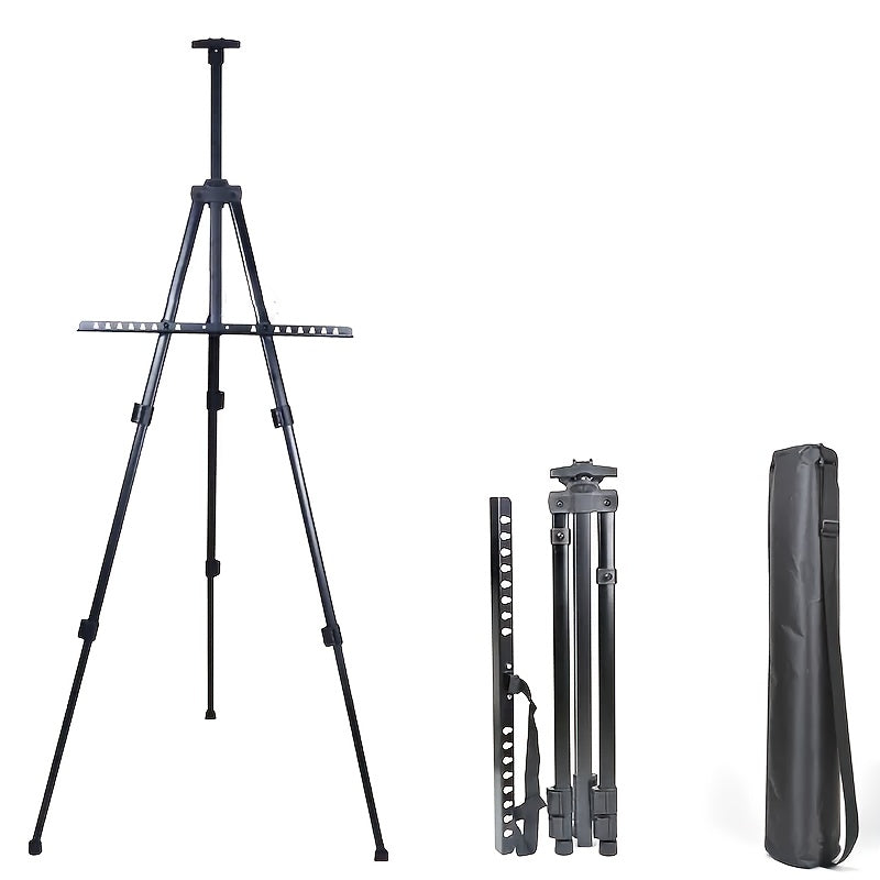 Aluminium driepoot – verstelbaar statief met draagtas voor kunst, buitengebruik en displays