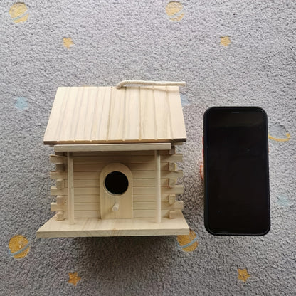 Handgemaakt Houten Vogelhuisje – Natuurlijk & Decoratief voor Kleine Vogels