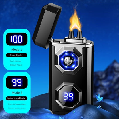 FlameCore Elektronische Plasma Aansteker – USB Oplaadbaar met LED Display & Zaklampfunctie