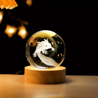 3D kristallen bol zonnestelsel met LED verlichting