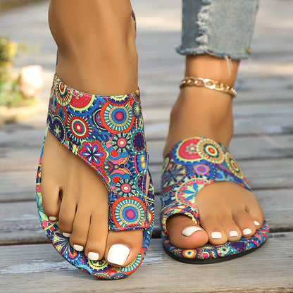 Dames Sandalen – Sportieve Instappers met Bloemenprint
