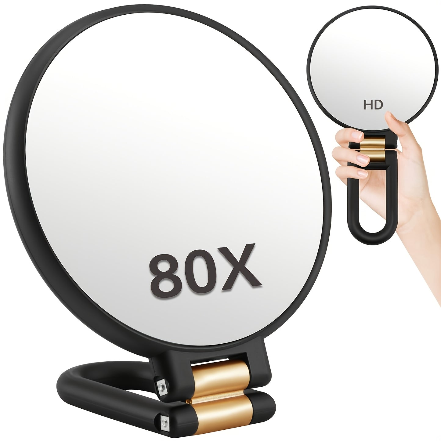 Handzaam Vergrootglas met 1×/80× Spiegel en Verstelbare Handgreep