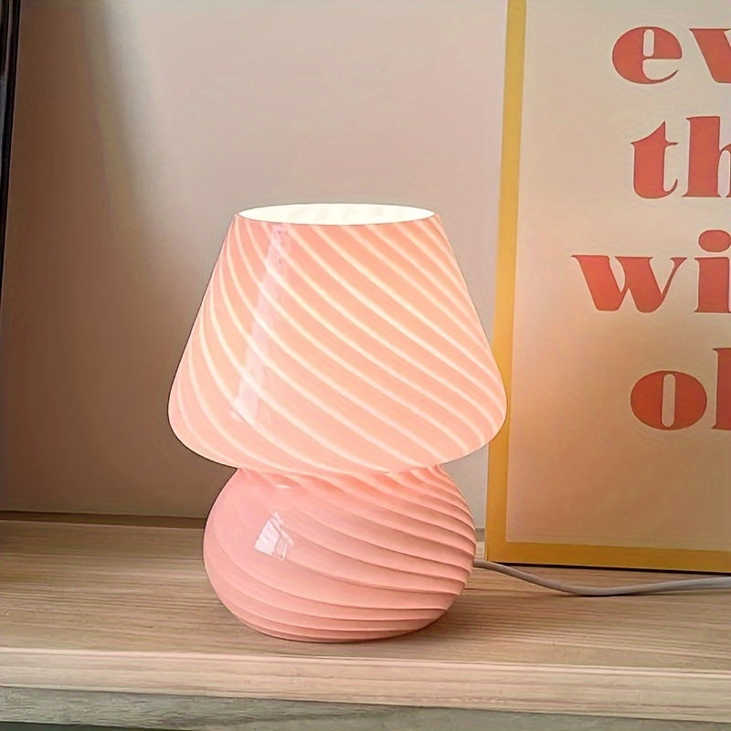 Glazen Paddenstoellamp Met Retro Vormen Voor Zachte Moderne Sfeerverlichting