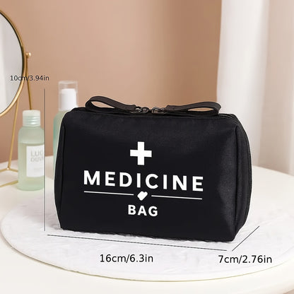 Vintage Reis Organizer met Medicijnlabel en Meerdere Vakken