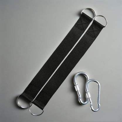 2‑Pack Zware Camping Hangmat Slings met Twee Sloten – Duurzame Ophangaccessoires voor Hangmatten & Schommels