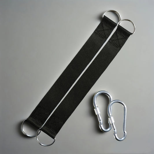 2‑Pack Zware Camping Hangmat Slings met Twee Sloten – Duurzame Ophangaccessoires voor Hangmatten & Schommels
