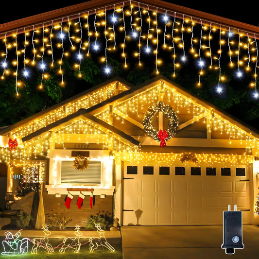 Warmwitte Waterdichte Led Lichtgordijn Voor Buiten