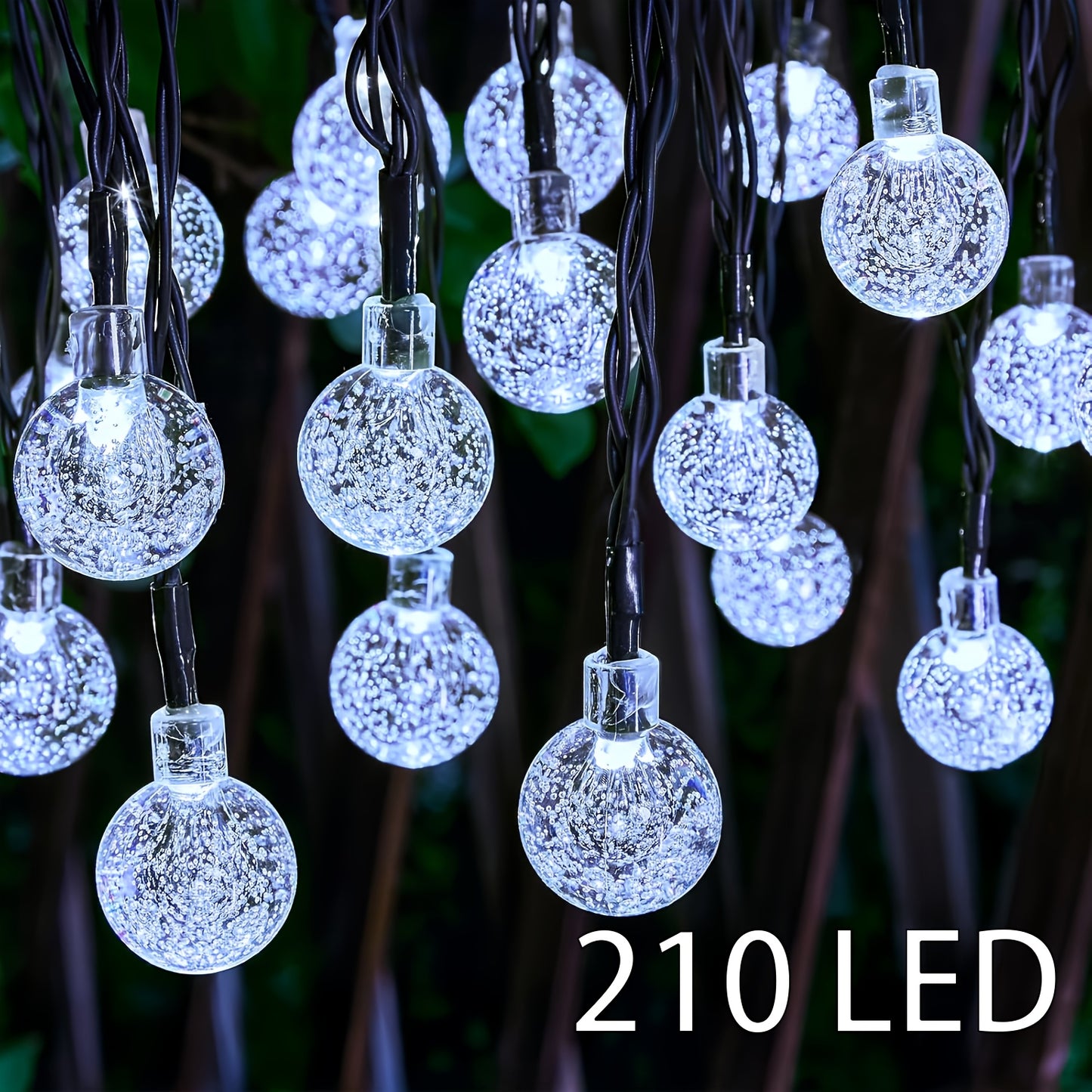 Zonne LED Bubbel- en Striplamp met 8 Lichtmodi voor Buiten
