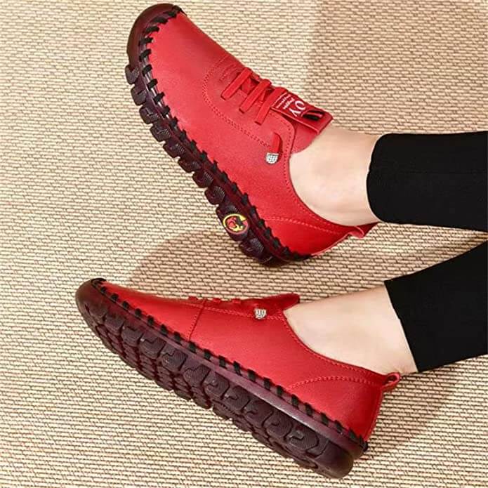 Comfortabele Platte Loafer Met Orthopedische Ondersteuning Voor Dagelijks Loopgemak