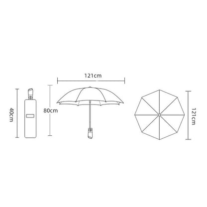 Automatische Opvouwbare Paraplu met Windbestendig Ontwerp – 121 cm