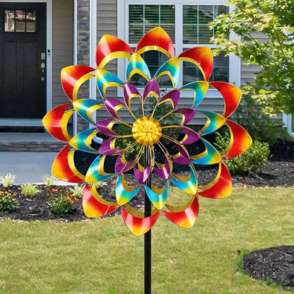Decoratief Tuinwindrad met Bloemvorm en Soepele Windbeweging