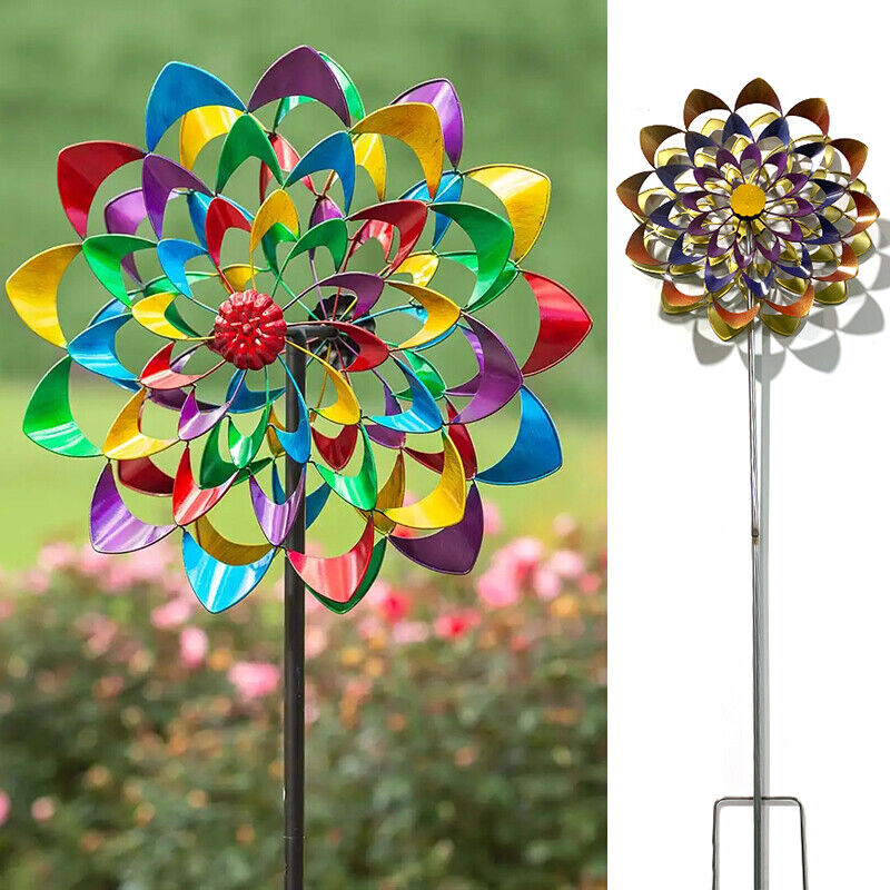 Decoratief Tuinwindrad met Bloemvorm en Soepele Windbeweging