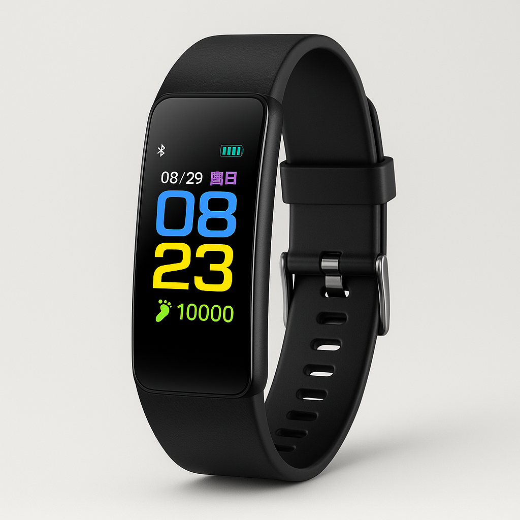 Waterdichte Senioren Fitnesshorloge Met Siliconen Band