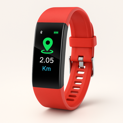 Waterdichte Senioren Fitnesshorloge Met Siliconen Band