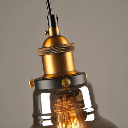 Vintage Hanglamp Met Antiekglazen Lampenkap