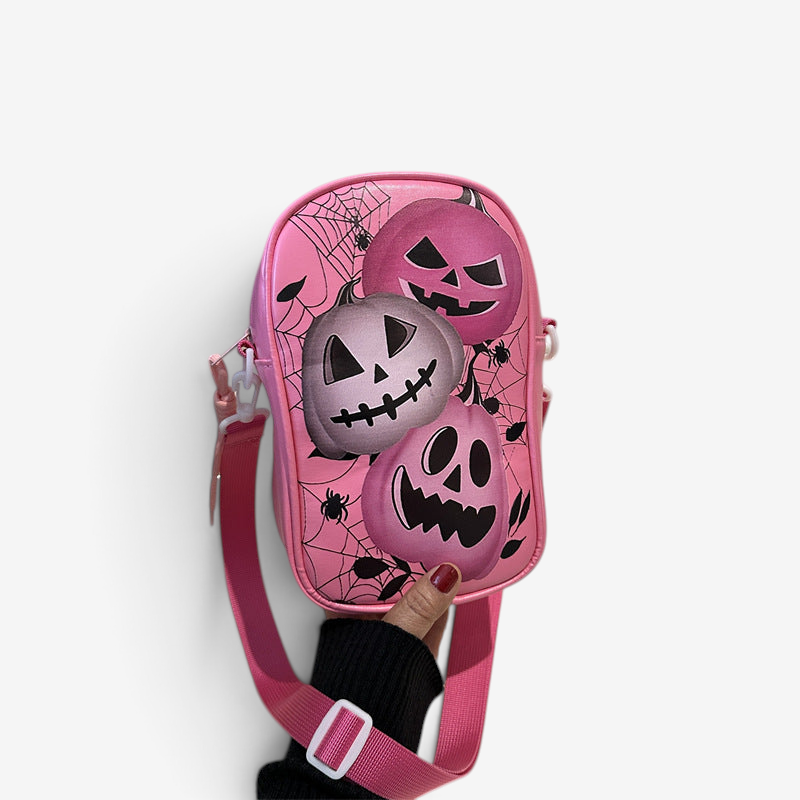 Halloween-schoudertas met Pompoen- en Spookmotieven