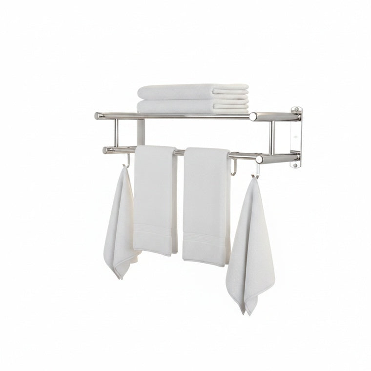 RVS Handdoekrek met Plank, Stang en Haken