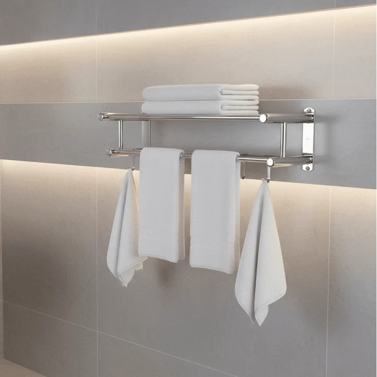 RVS Handdoekrek met Plank, Stang en Haken