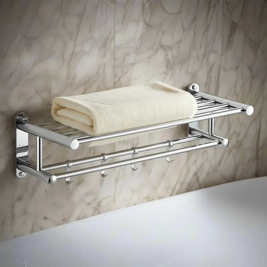 RVS Handdoekrek met Plank, Stang en Haken