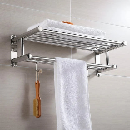 RVS Handdoekrek met Plank, Stang en Haken