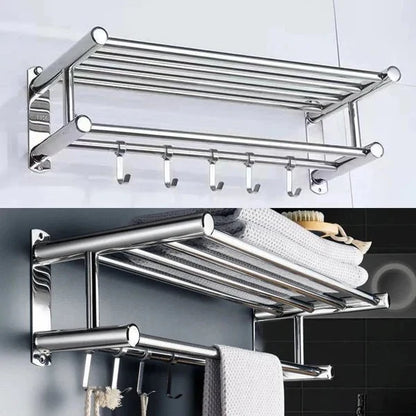 RVS Handdoekrek met Plank, Stang en Haken