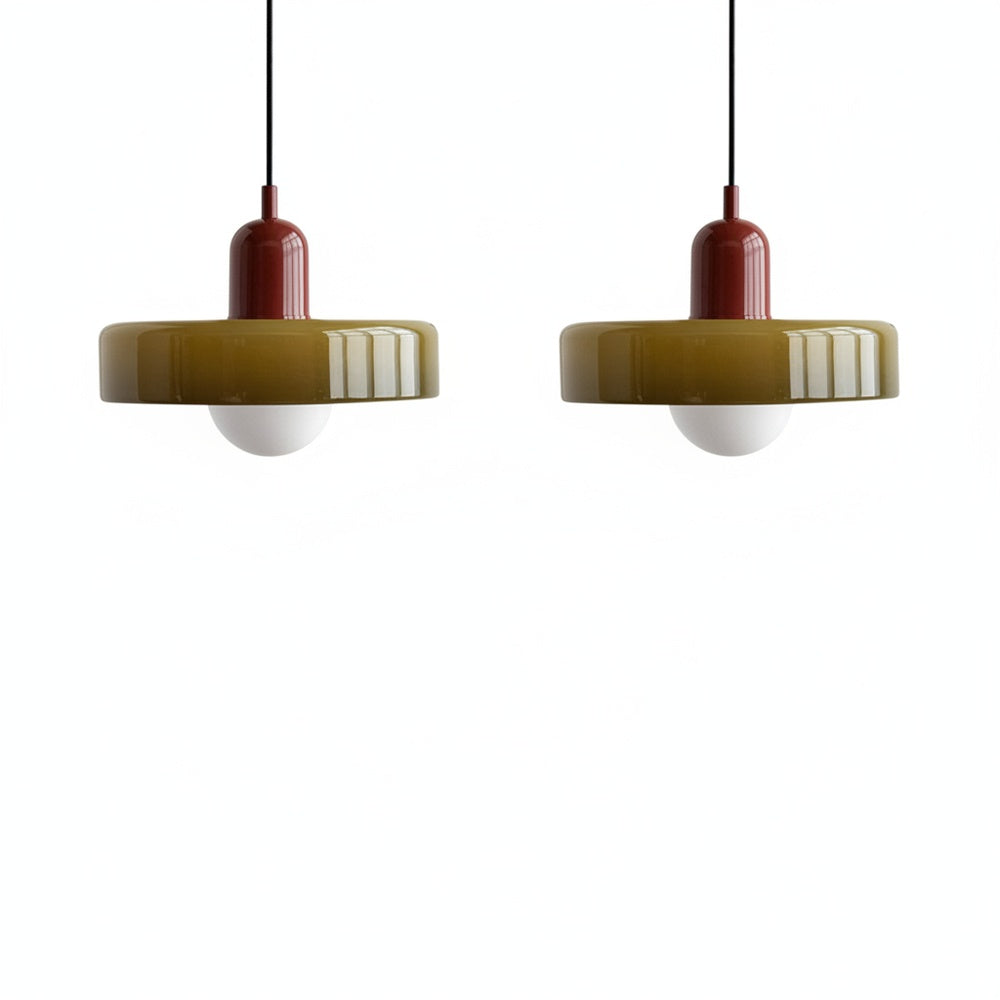 Bauhaus Hanglamp Met Dubbele Glazen Kappen Voor Sfeervolle Verlichting
