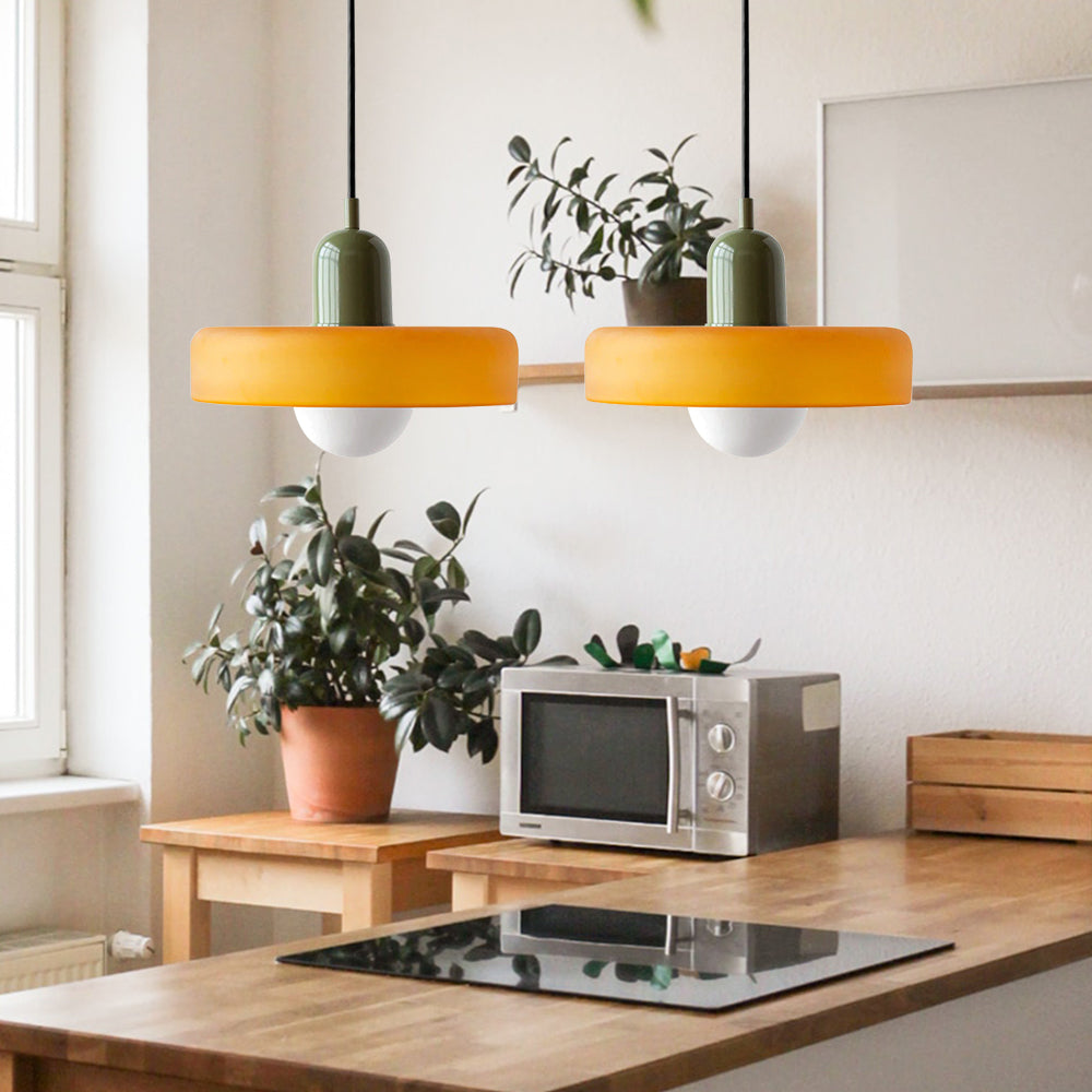 Bauhaus Hanglamp Met Dubbele Glazen Kappen Voor Sfeervolle Verlichting