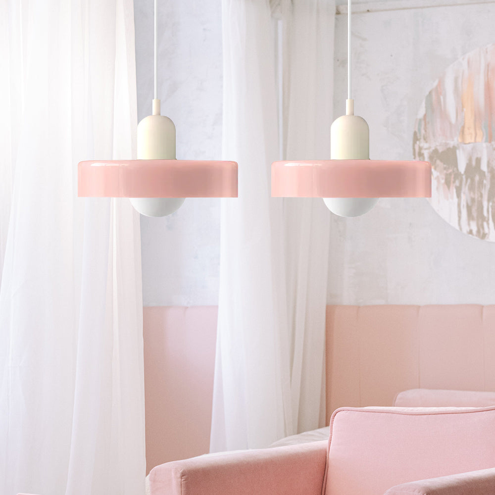 Bauhaus Hanglamp Met Dubbele Glazen Kappen Voor Sfeervolle Verlichting