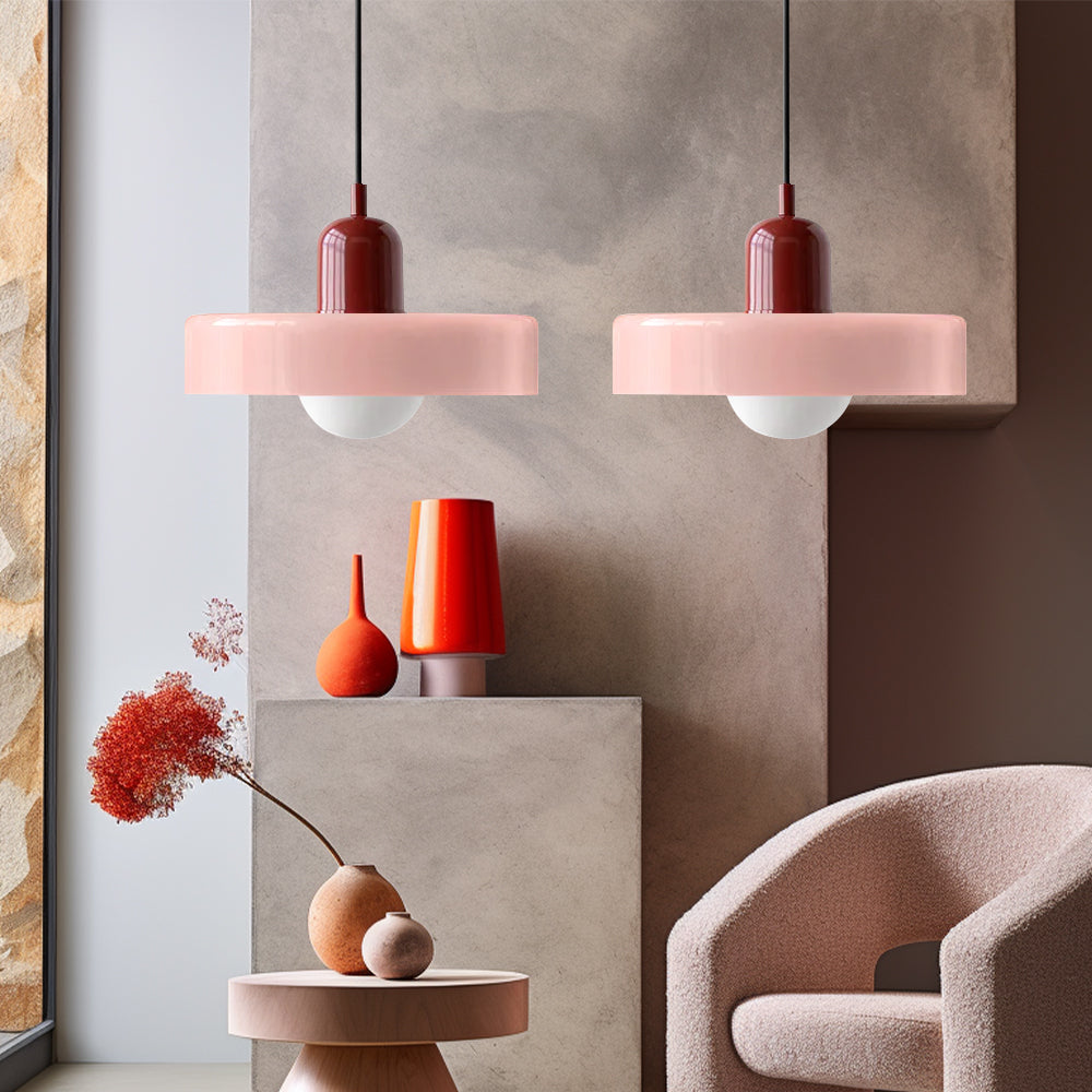Bauhaus Hanglamp Met Dubbele Glazen Kappen Voor Sfeervolle Verlichting