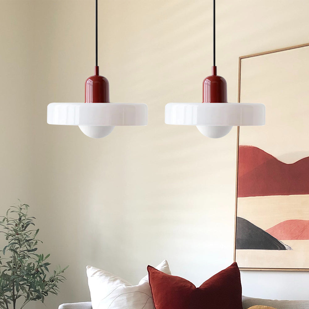 Bauhaus Hanglamp Met Dubbele Glazen Kappen Voor Sfeervolle Verlichting