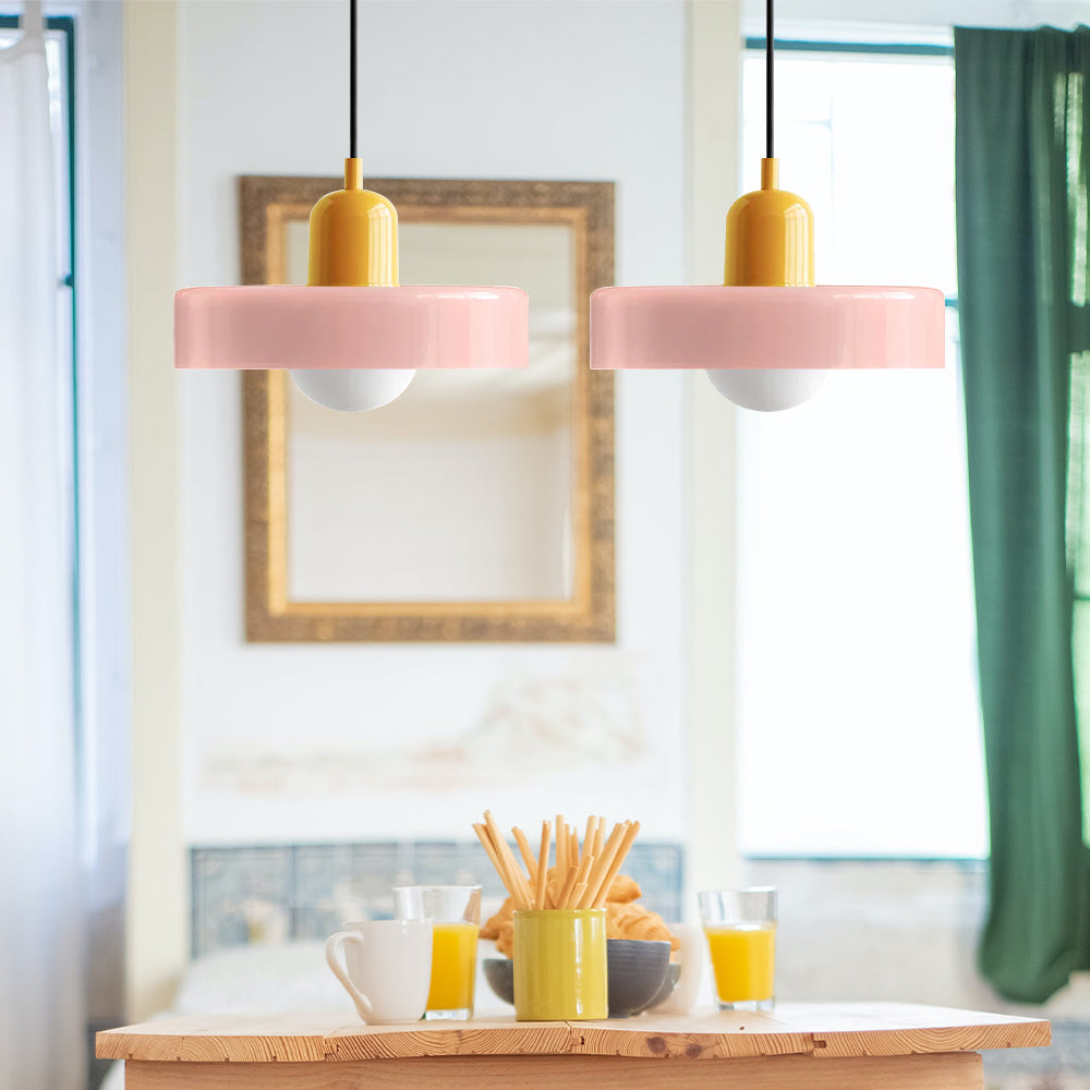 Bauhaus Hanglamp Met Dubbele Glazen Kappen Voor Sfeervolle Verlichting