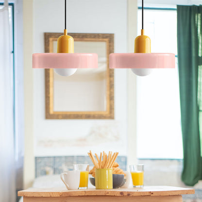 Bauhaus Hanglamp Met Dubbele Glazen Kappen Voor Sfeervolle Verlichting