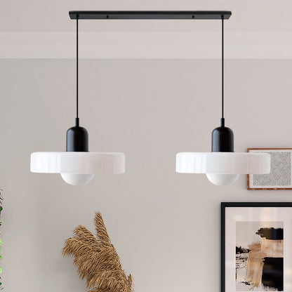 Bauhaus Hanglamp Met Dubbele Glazen Kappen Voor Sfeervolle Verlichting