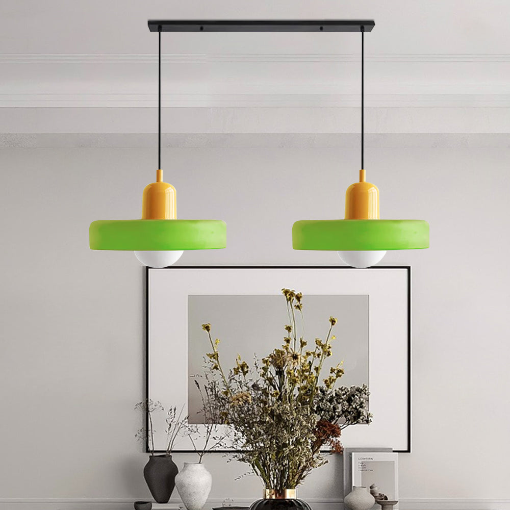 Bauhaus Hanglamp Met Dubbele Glazen Kappen Voor Sfeervolle Verlichting