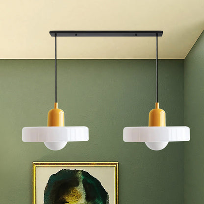 Bauhaus Hanglamp Met Dubbele Glazen Kappen Voor Sfeervolle Verlichting