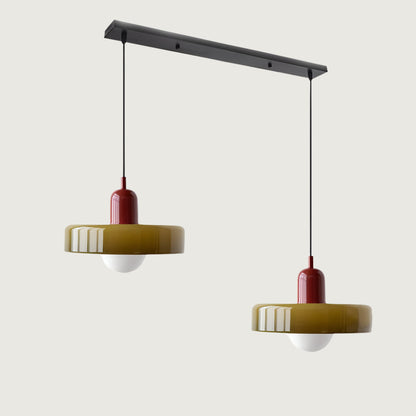 Bauhaus Hanglamp Met Dubbele Glazen Kappen Voor Sfeervolle Verlichting
