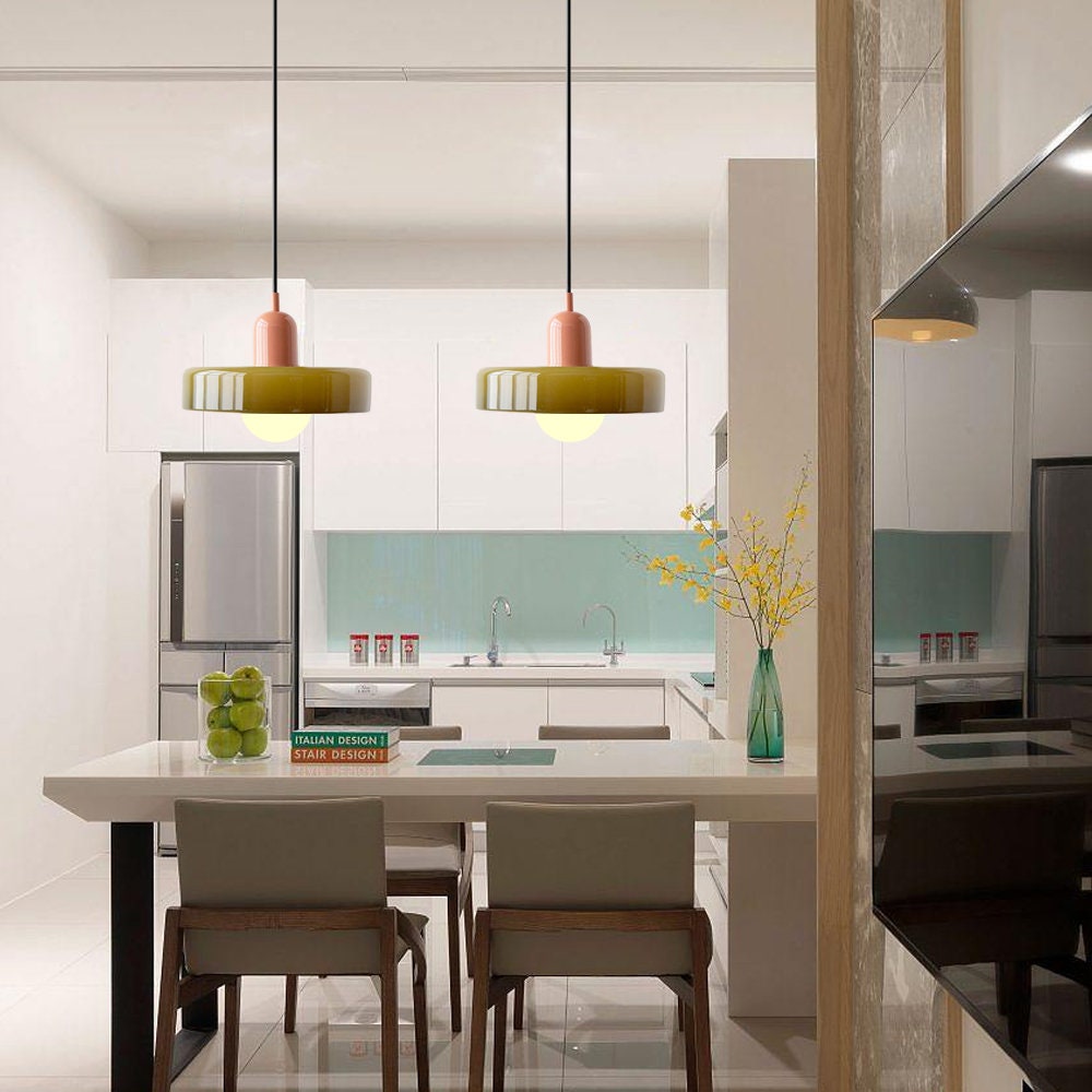 Bauhaus Hanglamp Met Dubbele Glazen Kappen Voor Sfeervolle Verlichting