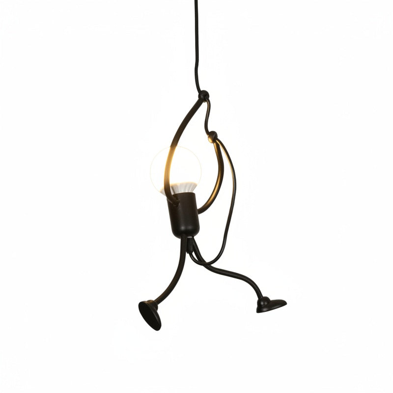 Retro Hanglamp met Speels Poppenvormig Design