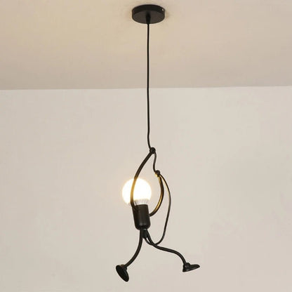 Retro Hanglamp met Speels Poppenvormig Design