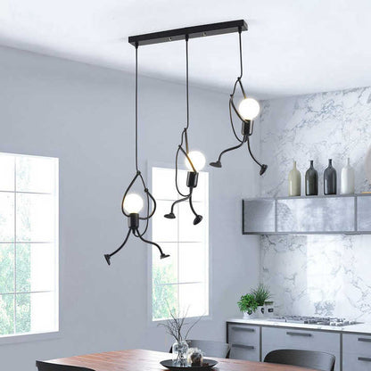 Retro Hanglamp met Speels Poppenvormig Design