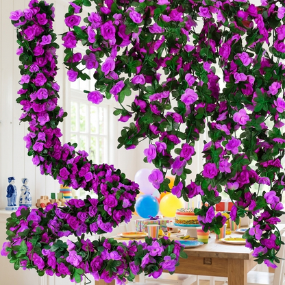 Zijden Rozen Klimopslinger Voor Blijvende Bloemdecoratie