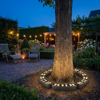 Ringverlichting Voor Warme Sfeergloed Rond Bomen En Struiken